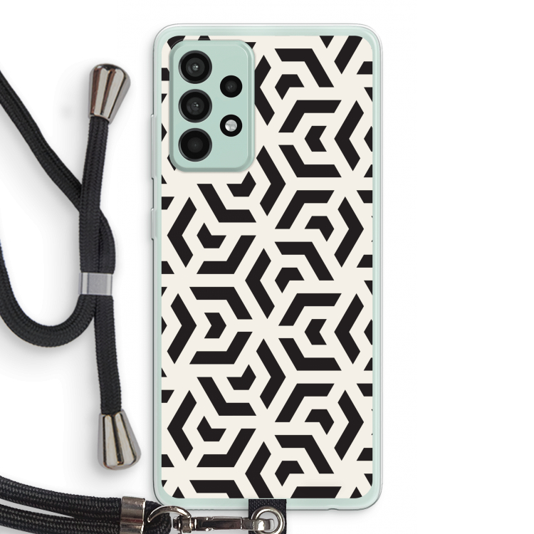 Crazy pattern: Samsung Galaxy A52s 5G Transparant Hoesje met koord