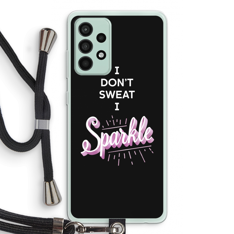 Sparkle quote: Samsung Galaxy A52s 5G Transparant Hoesje met koord
