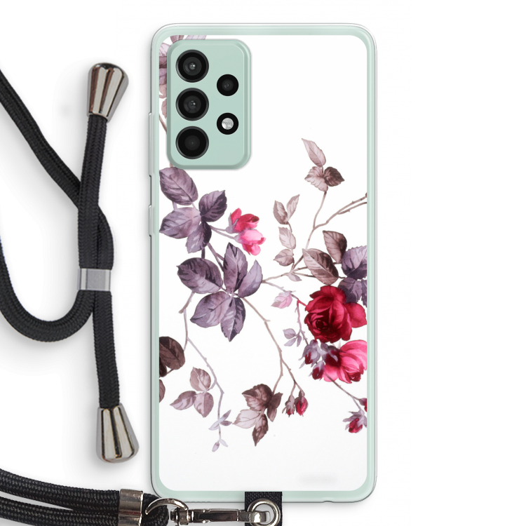 Mooie bloemen: Samsung Galaxy A52s 5G Transparant Hoesje met koord