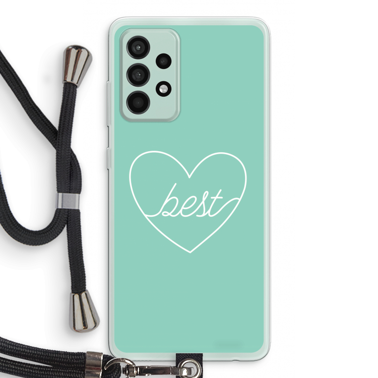 Best heart pastel: Samsung Galaxy A52s 5G Transparant Hoesje met koord