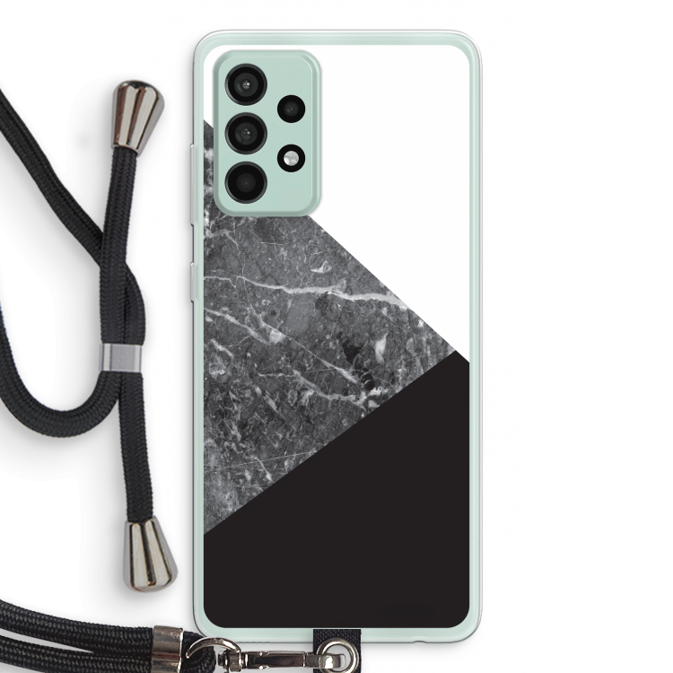 Combinatie marmer: Samsung Galaxy A52s 5G Transparant Hoesje met koord