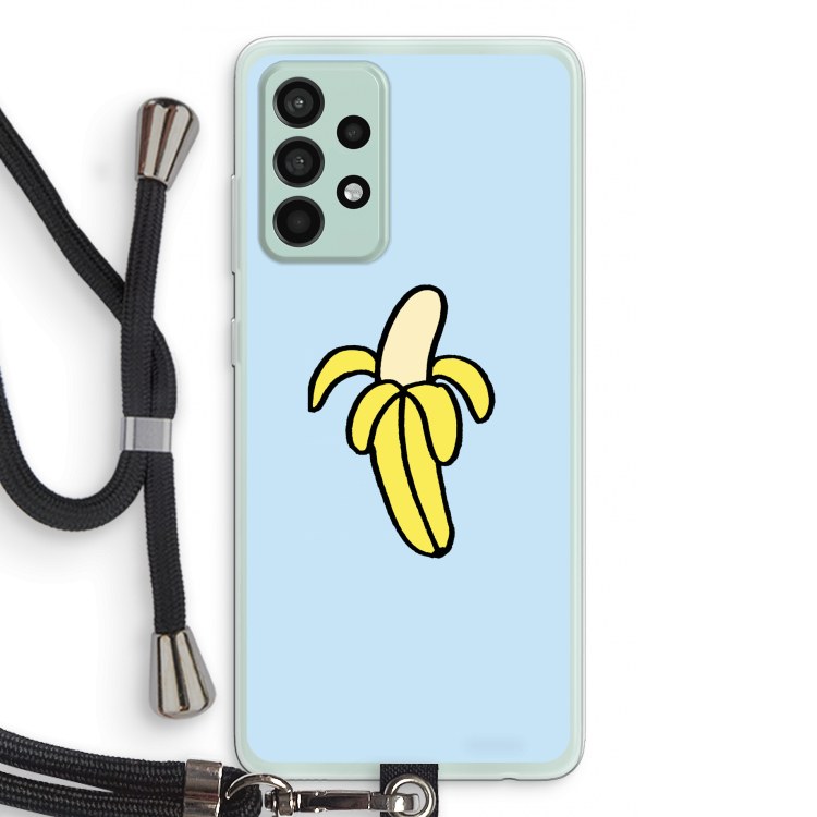 Banana: Samsung Galaxy A52s 5G Transparant Hoesje met koord