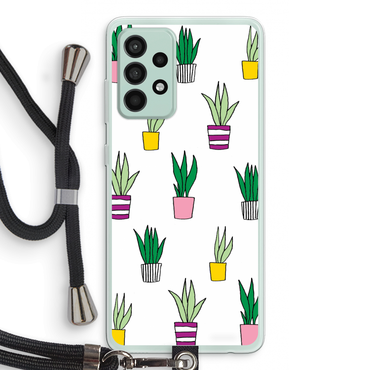 Sanseveria: Samsung Galaxy A52s 5G Transparant Hoesje met koord