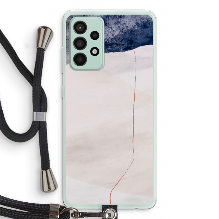 Stone White: Samsung Galaxy A52s 5G Transparant Hoesje met koord