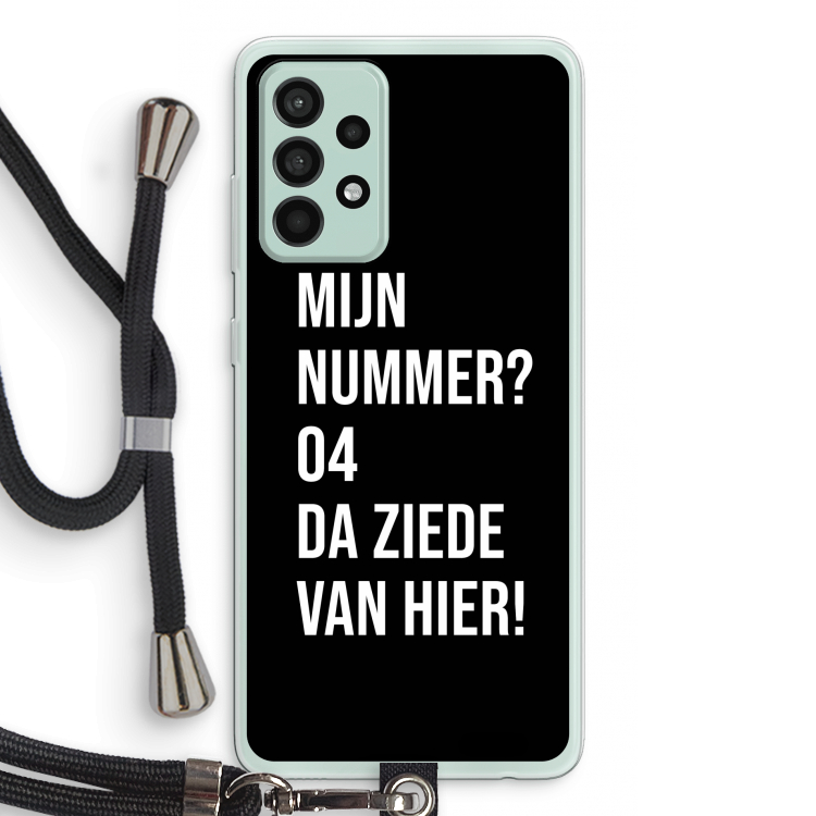 Da ziede van hier - Zwart: Samsung Galaxy A52s 5G Transparant Hoesje met koord