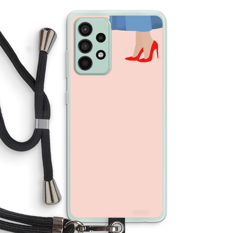 High heels: Samsung Galaxy A52s 5G Transparant Hoesje met koord