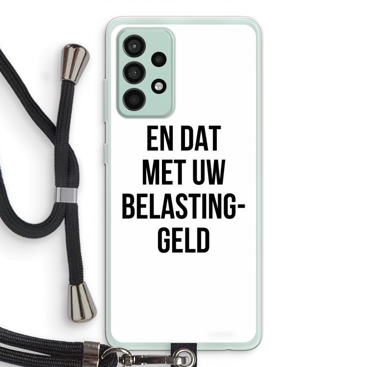 Belastinggeld: Samsung Galaxy A52s 5G Transparant Hoesje met koord