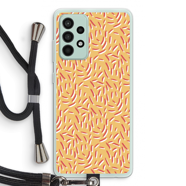 Camouflage: Samsung Galaxy A52s 5G Transparant Hoesje met koord