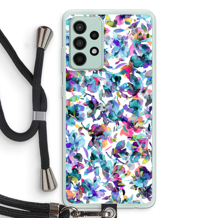Hibiscus Flowers: Samsung Galaxy A52s 5G Transparant Hoesje met koord