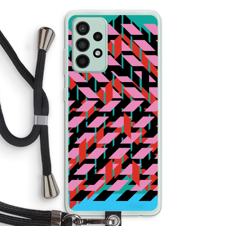 Skew Blush 2: Samsung Galaxy A52s 5G Transparant Hoesje met koord