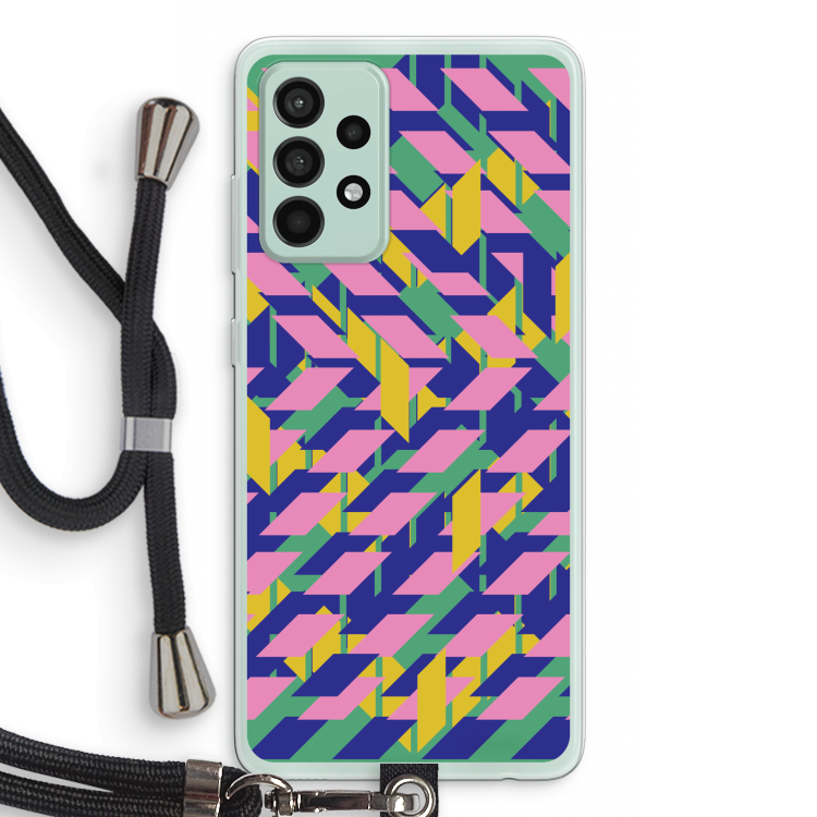 Skew Blush 1: Samsung Galaxy A52s 5G Transparant Hoesje met koord