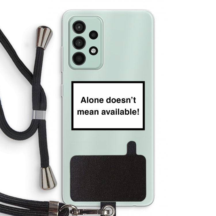 Alone: Samsung Galaxy A52s 5G Transparant Hoesje met koord