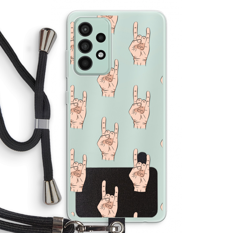 Rock: Samsung Galaxy A52s 5G Transparant Hoesje met koord