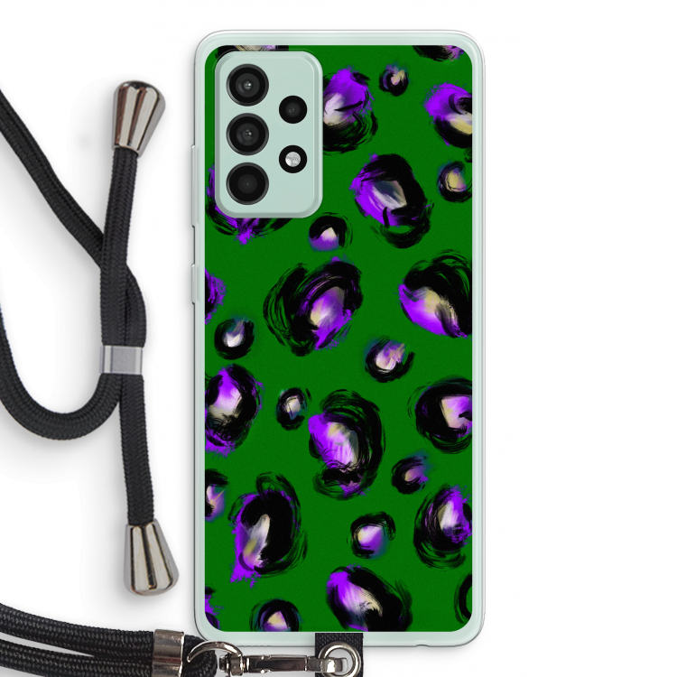 Green Cheetah: Samsung Galaxy A52s 5G Transparant Hoesje met koord