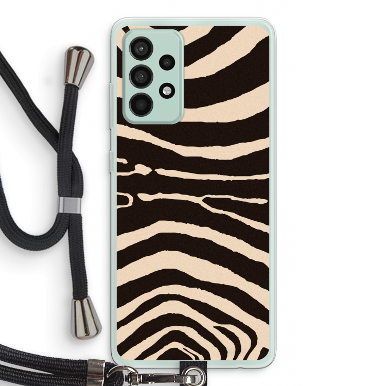 Arizona Zebra: Samsung Galaxy A52s 5G Transparant Hoesje met koord