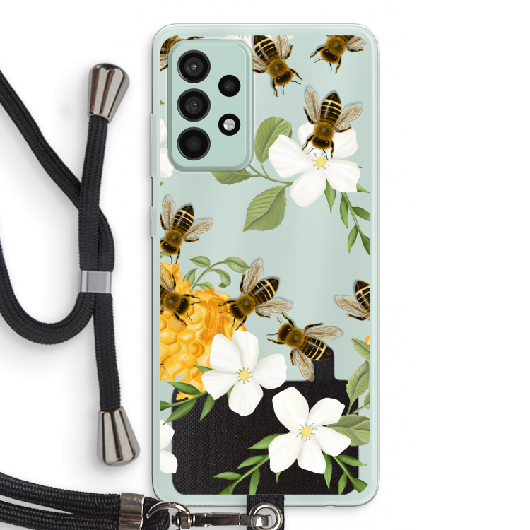 No flowers without bees: Samsung Galaxy A52s 5G Transparant Hoesje met koord