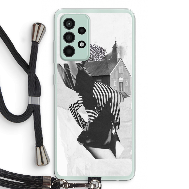 House: Samsung Galaxy A52s 5G Transparant Hoesje met koord