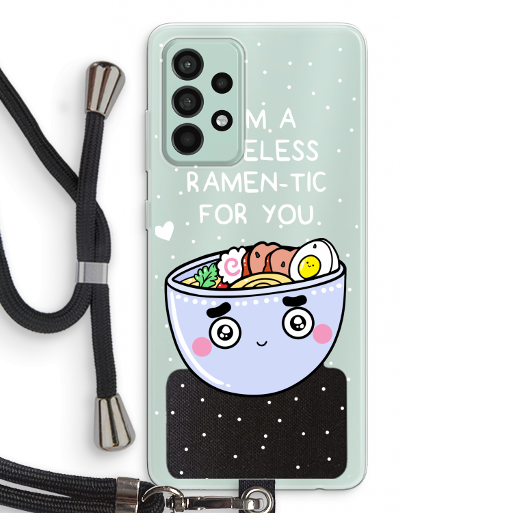 I'm A Hopeless Ramen-Tic For You: Samsung Galaxy A52s 5G Transparant Hoesje met koord