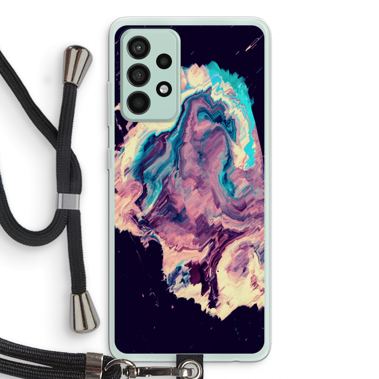 Cosmic Silence: Samsung Galaxy A52s 5G Transparant Hoesje met koord