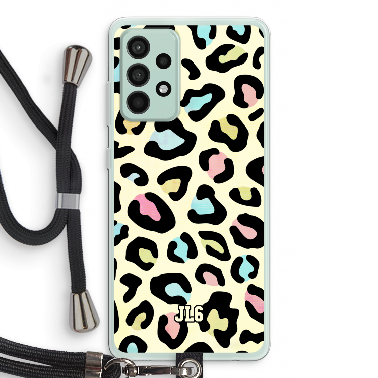 Leopard pattern: Samsung Galaxy A52s 5G Transparant Hoesje met koord