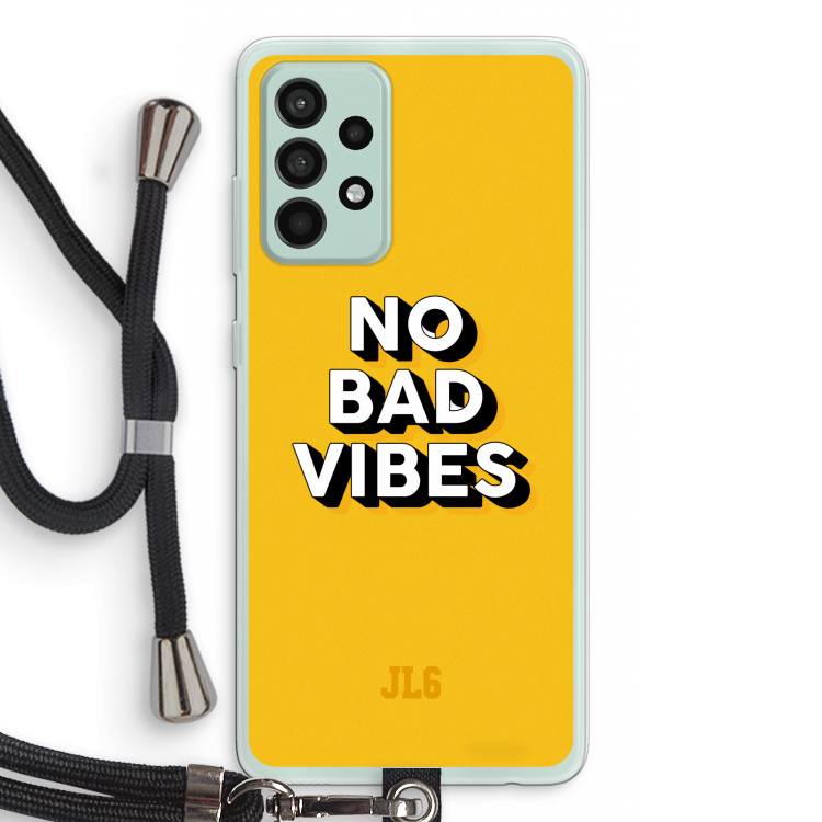 No Bad Vibes: Samsung Galaxy A52s 5G Transparant Hoesje met koord
