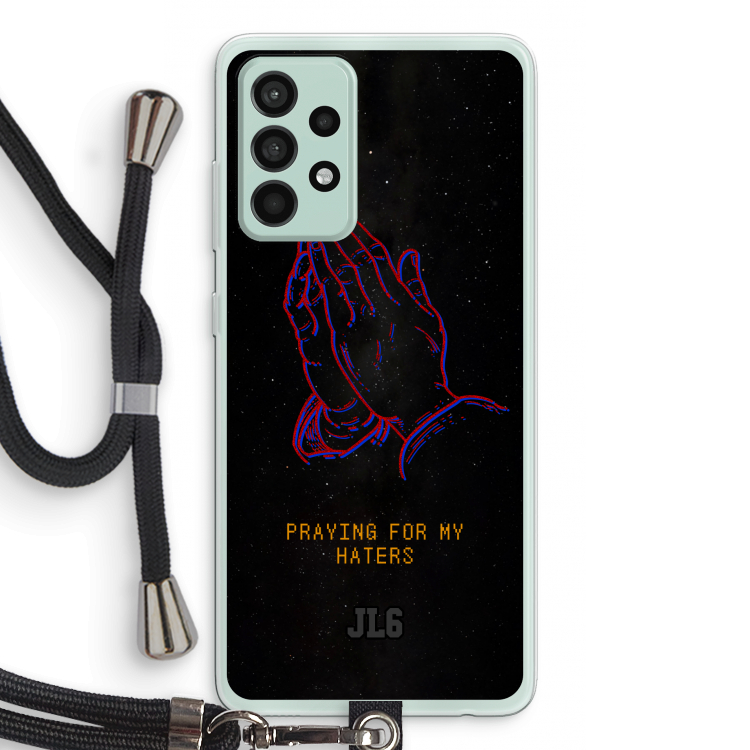 Praying For My Haters: Samsung Galaxy A52s 5G Transparant Hoesje met koord