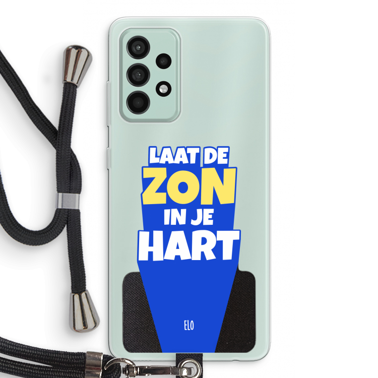 Laat de zon in je hart: Samsung Galaxy A52s 5G Transparant Hoesje met koord