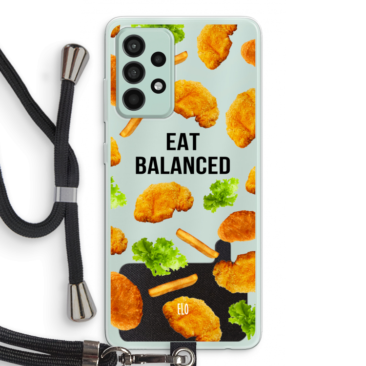 Eat Balanced: Samsung Galaxy A52s 5G Transparant Hoesje met koord