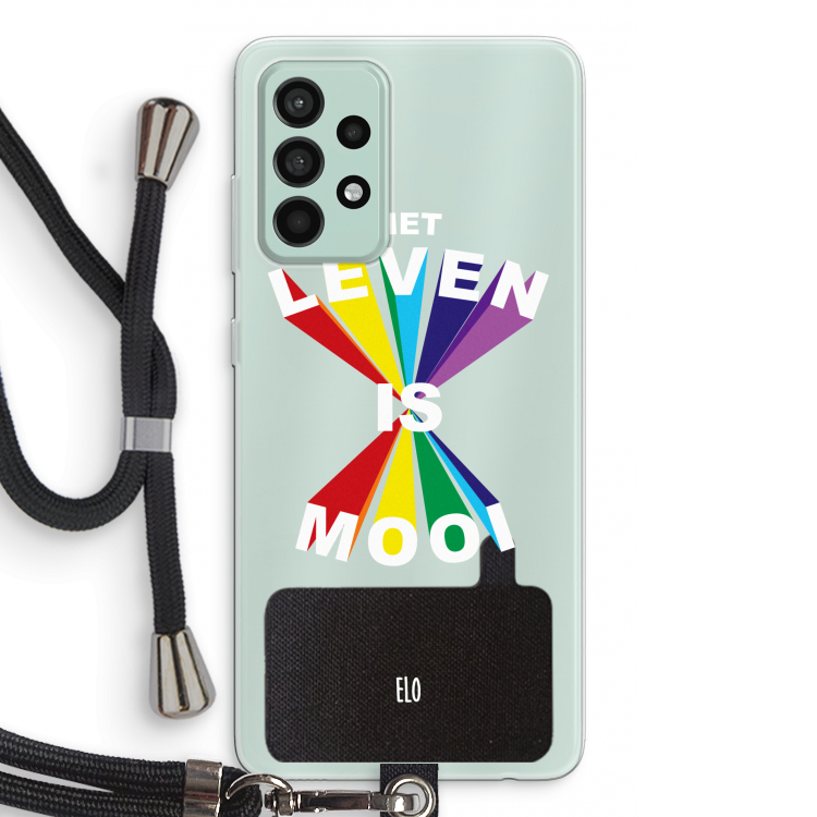 Het Leven Is Mooi: Samsung Galaxy A52s 5G Transparant Hoesje met koord