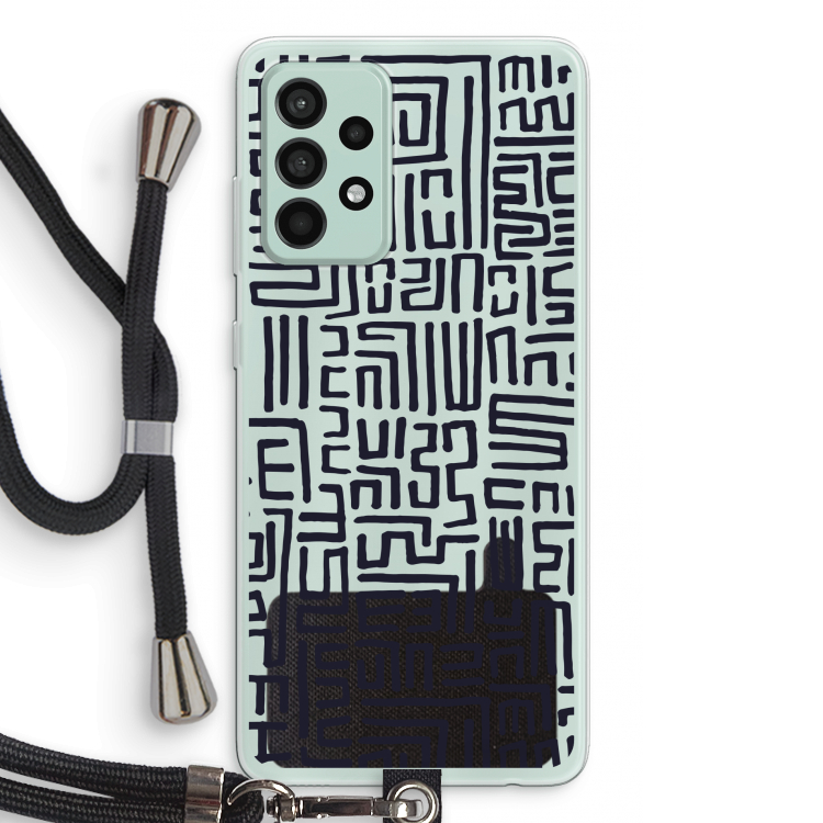 Moroccan Print: Samsung Galaxy A52s 5G Transparant Hoesje met koord