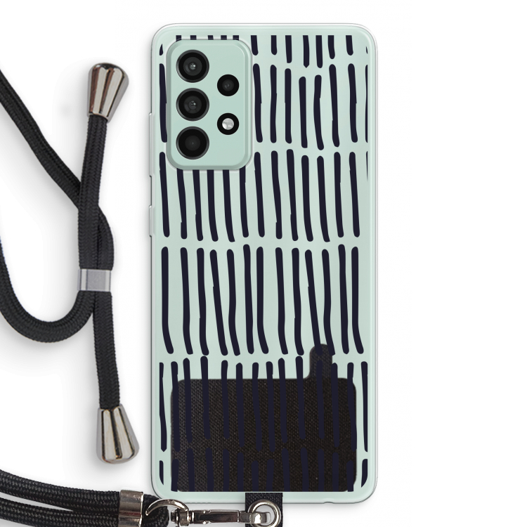 Moroccan stripes: Samsung Galaxy A52s 5G Transparant Hoesje met koord