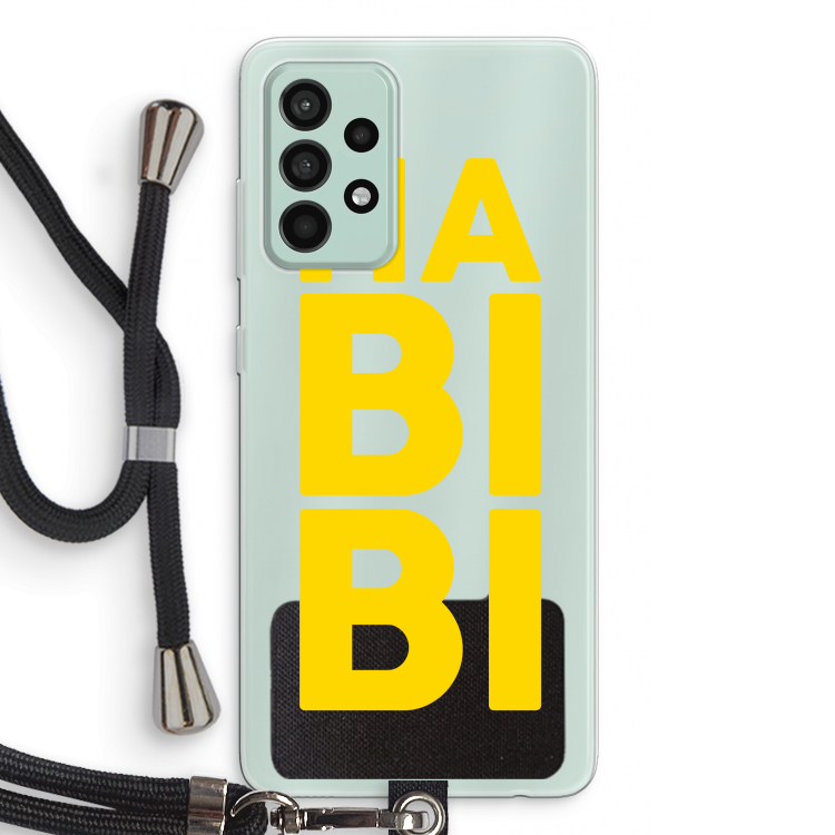 Habibi Blue: Samsung Galaxy A52s 5G Transparant Hoesje met koord