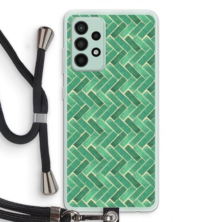Moroccan tiles 2: Samsung Galaxy A52s 5G Transparant Hoesje met koord