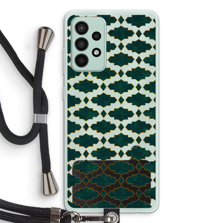 Moroccan tiles: Samsung Galaxy A52s 5G Transparant Hoesje met koord
