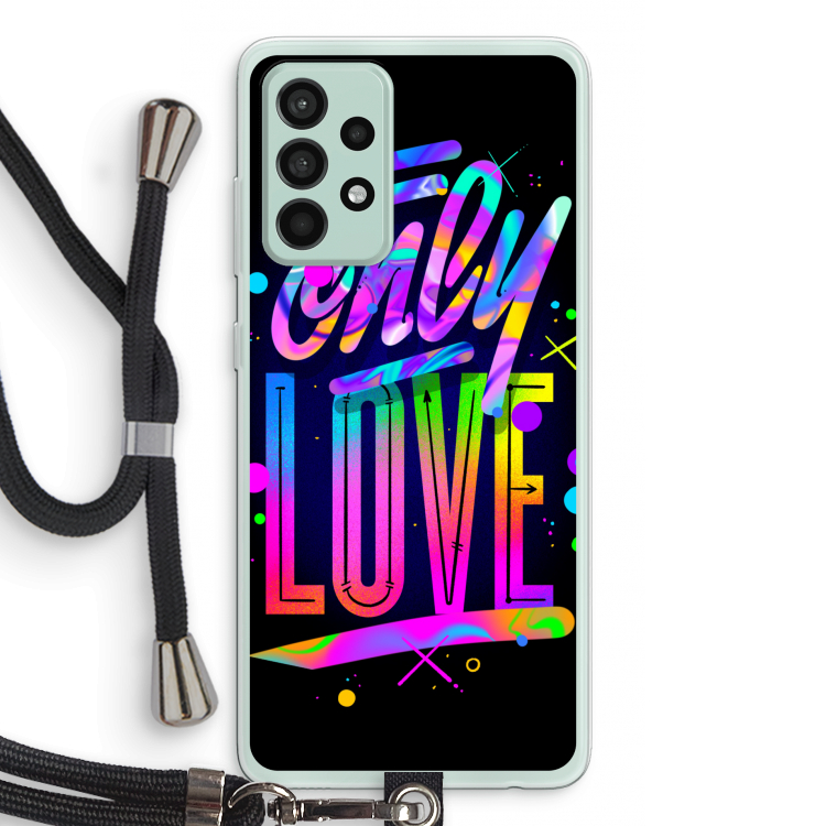 Only Love: Samsung Galaxy A52s 5G Transparant Hoesje met koord