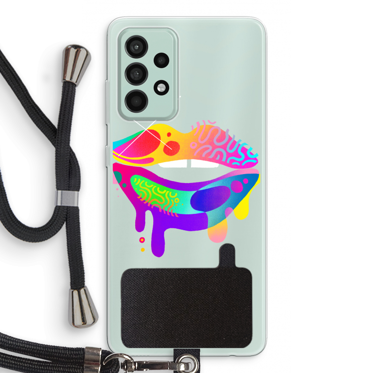 Lip Palette: Samsung Galaxy A52s 5G Transparant Hoesje met koord