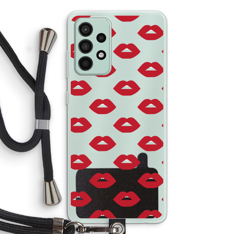 Lips: Samsung Galaxy A52s 5G Transparant Hoesje met koord