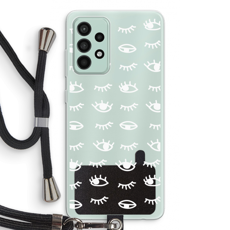 Eye pattern #3: Samsung Galaxy A52s 5G Transparant Hoesje met koord