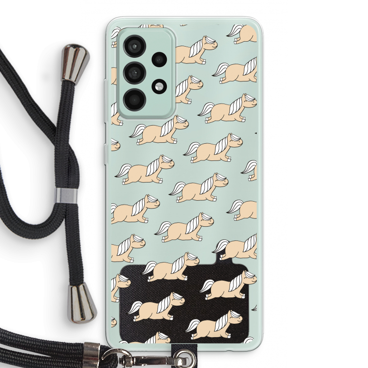 Ponys: Samsung Galaxy A52s 5G Transparant Hoesje met koord