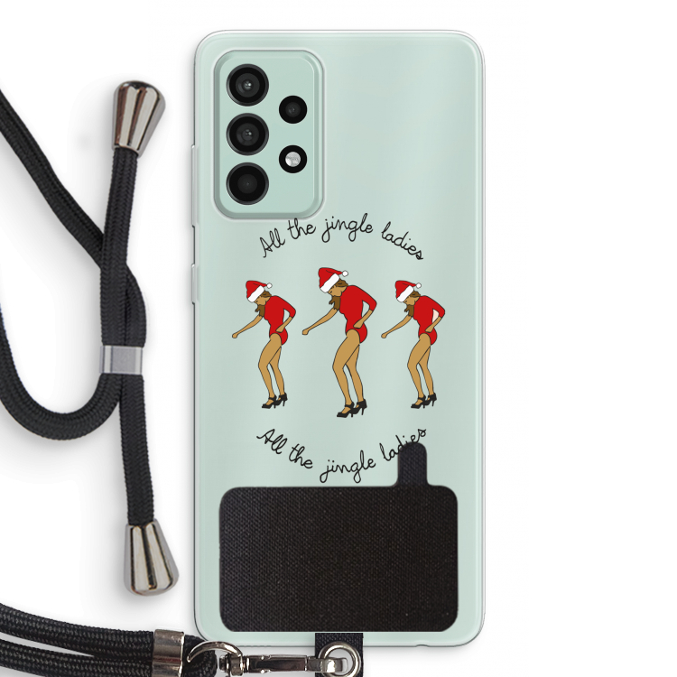 Jingle Ladies: Samsung Galaxy A52s 5G Transparant Hoesje met koord