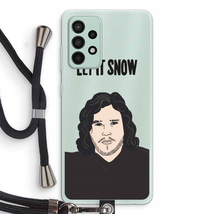 Let It Snow: Samsung Galaxy A52s 5G Transparant Hoesje met koord