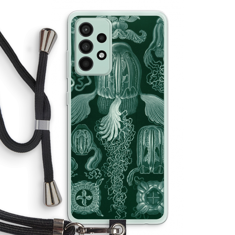 Haeckel Cubomedusae: Samsung Galaxy A52s 5G Transparant Hoesje met koord