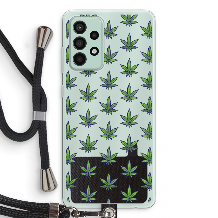 Weed: Samsung Galaxy A52s 5G Transparant Hoesje met koord