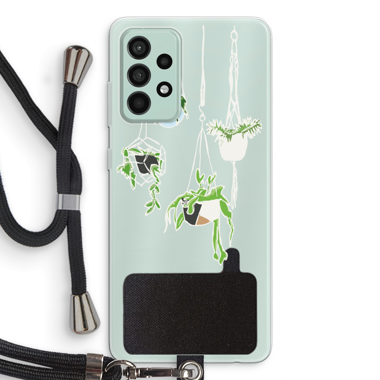 Hang In There: Samsung Galaxy A52s 5G Transparant Hoesje met koord