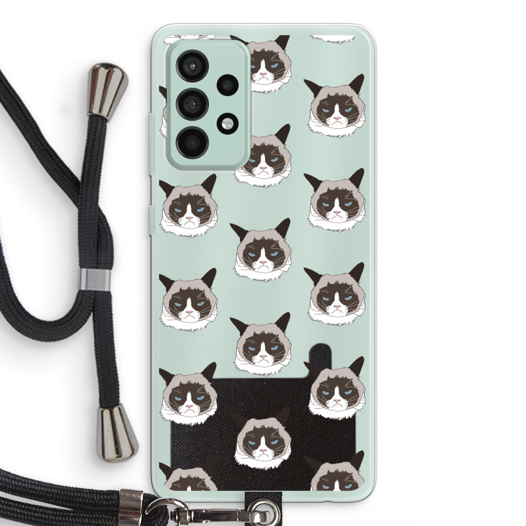 It's a Purrr Case: Samsung Galaxy A52s 5G Transparant Hoesje met koord