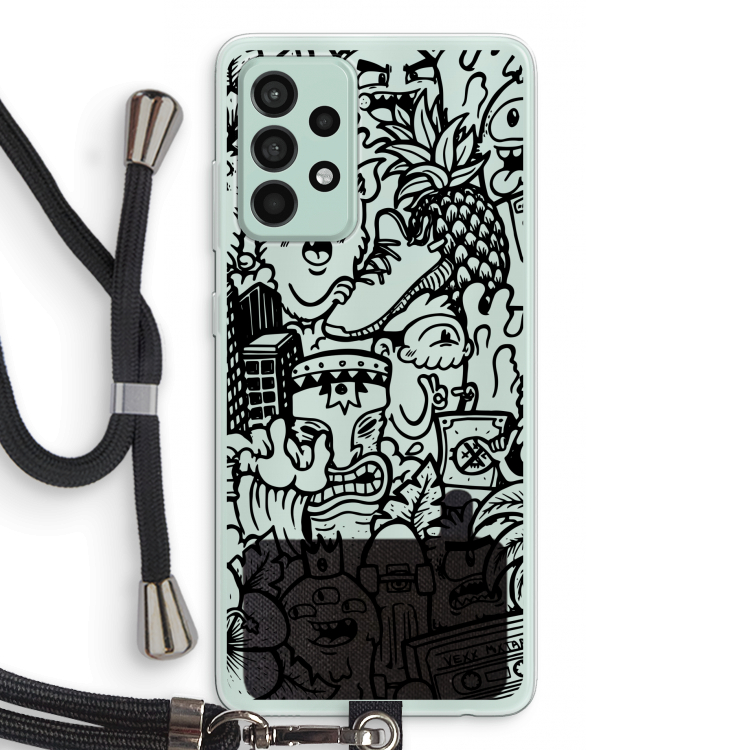 Vexx Black Mixtape: Samsung Galaxy A52s 5G Transparant Hoesje met koord