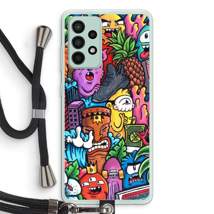 Vexx Mixtape: Samsung Galaxy A52s 5G Transparant Hoesje met koord