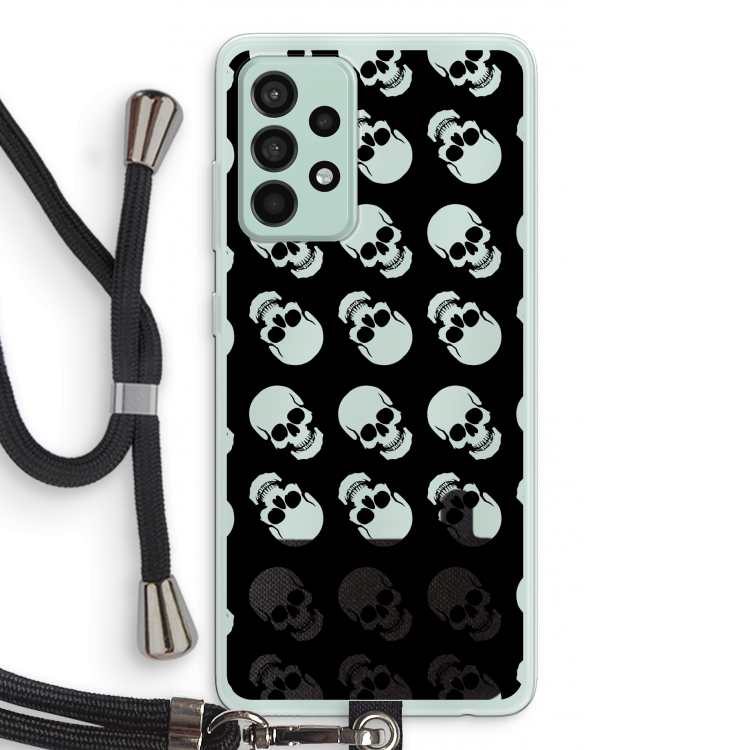 Musketon Skulls: Samsung Galaxy A52s 5G Transparant Hoesje met koord