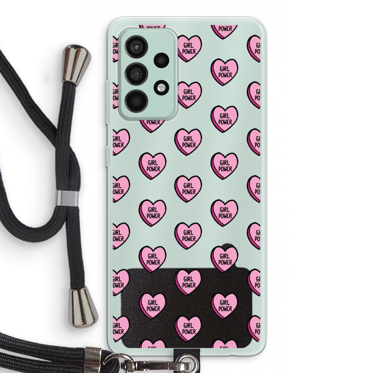 GIRL POWER: Samsung Galaxy A52s 5G Transparant Hoesje met koord