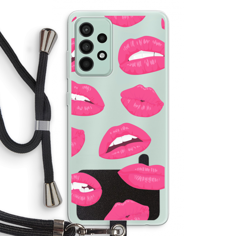 Bite my lip: Samsung Galaxy A52s 5G Transparant Hoesje met koord
